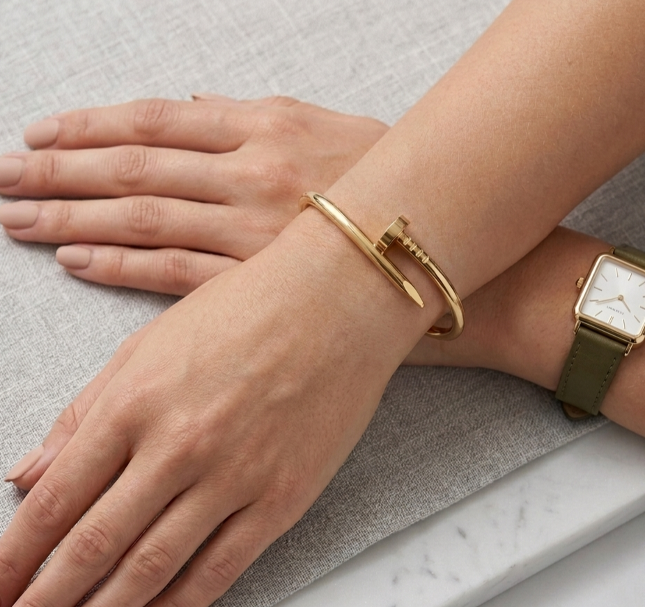 The Sculptural Gold Nail Cuff
