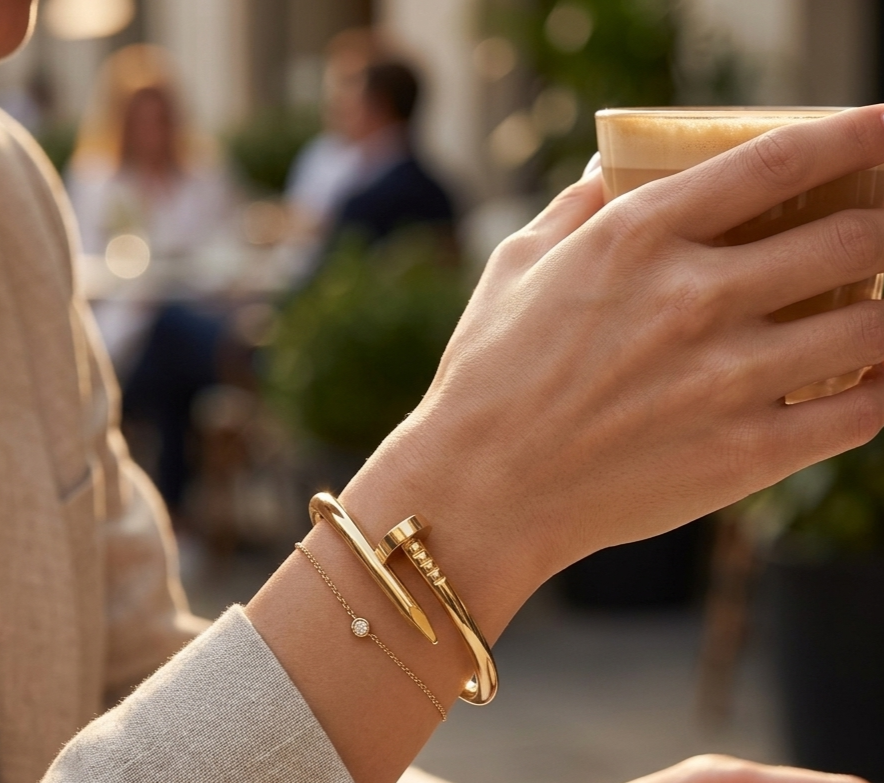 The Sculptural Gold Nail Cuff