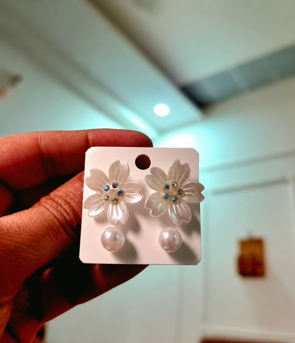 Blossom & Minimalist Earring Set