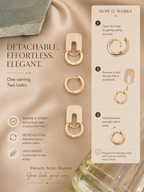 DETACHABLE EARRING [2 in one]